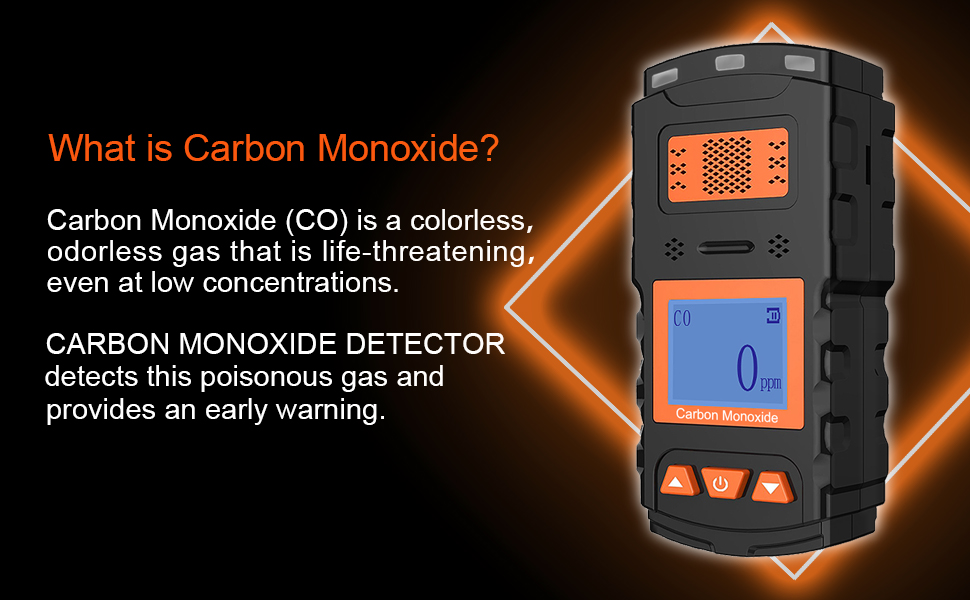 GZAIR CO-1 Carbon Monoxide Detector Handheld CO Monitor Portable CO Gas Alarm for Home and Travel - GZAIR