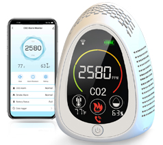 PT01 CO2 monitor & smoke alarm