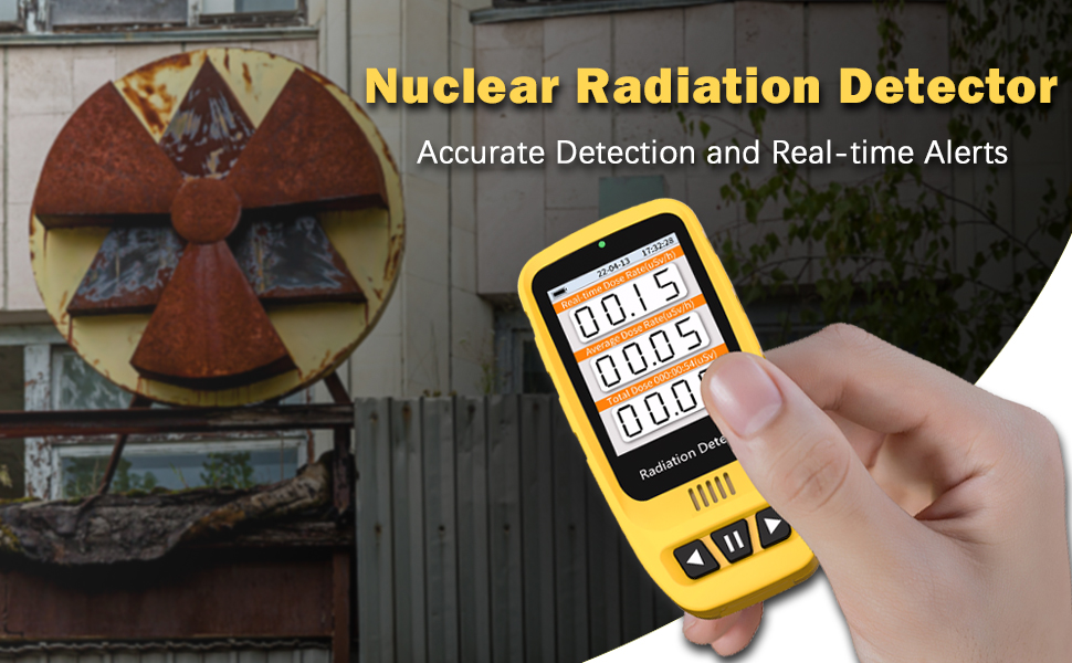 Geiger Counter Nuclear Radiation Detector Dosimeter, Portable Handheld Beta Gamma X-ray Radiation Monitor 