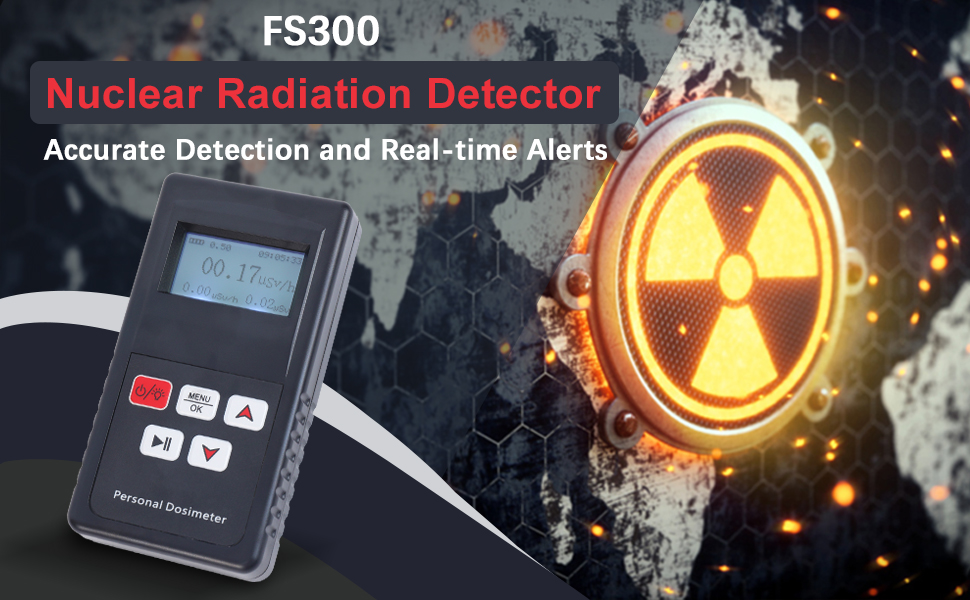 Geiger Counter Nuclear Radiation Detector Dosimeter, Portable Handheld Beta Gamma X-ray Radiation Monitor 