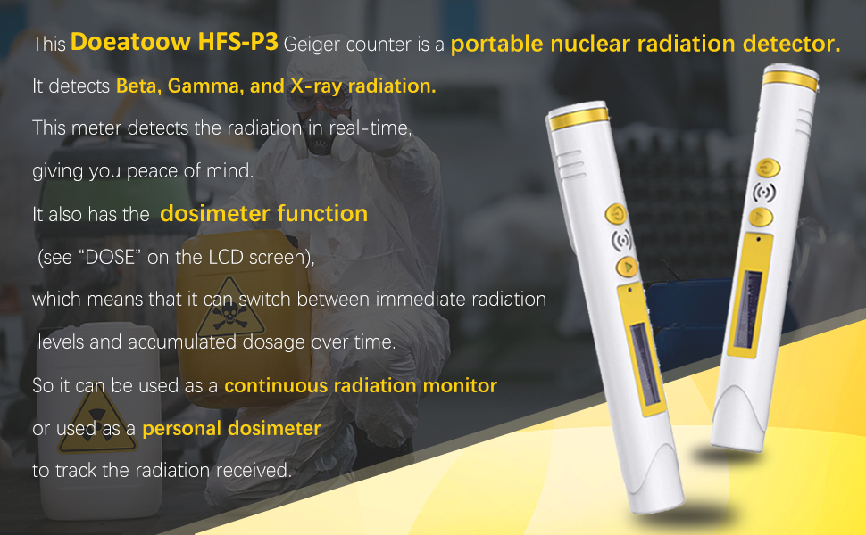 Geiger Counter Dosimeter Beta Gamma X-ray detector