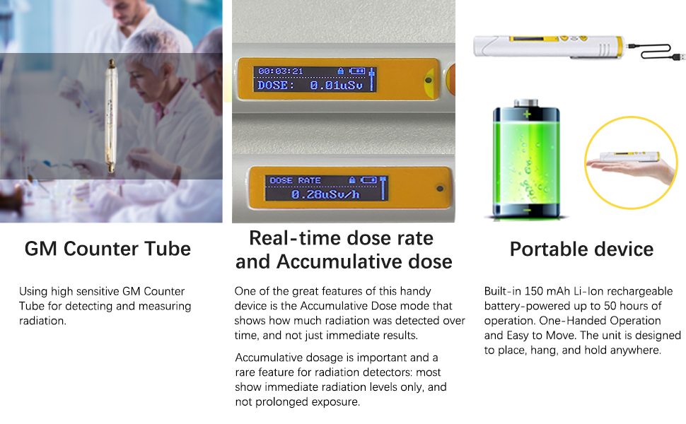 Geiger Counter Dosimeter Beta Gamma X-ray detector