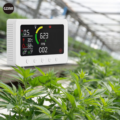 Outdoor Greenhouse Grow Tent CO2 Monitor USB Charger CO2 Ppm Meter