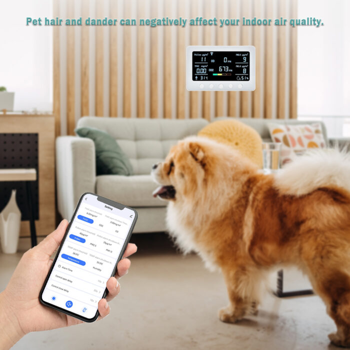 GZAIR air quality monitor pet dander